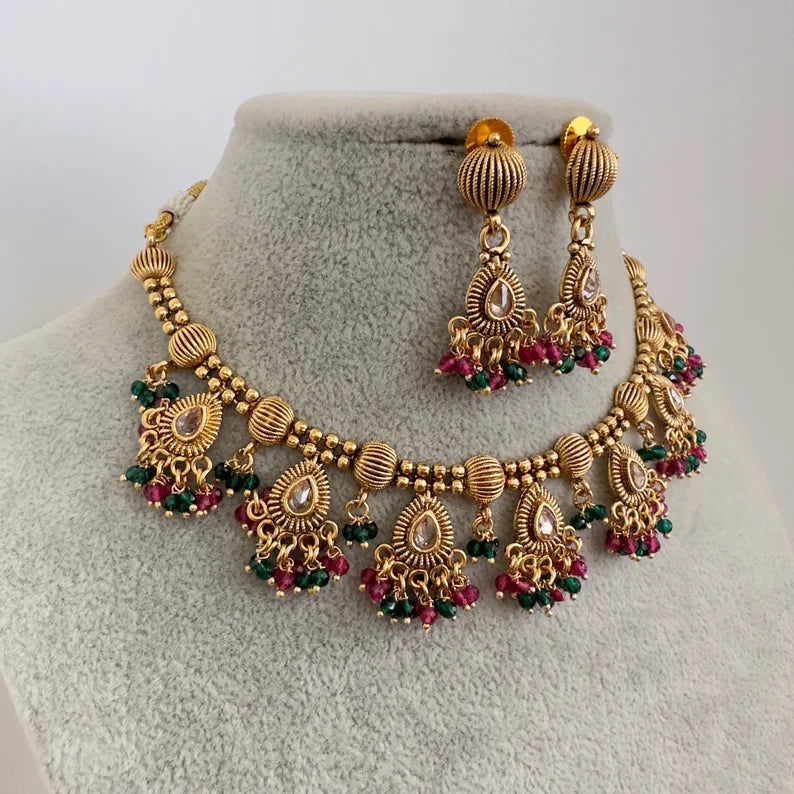 indian antique gold necklaces