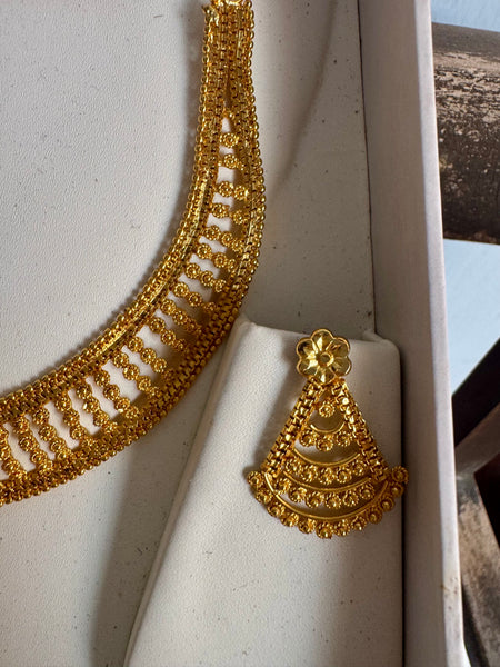 Citigold Gold Plated Necklace with Earrings