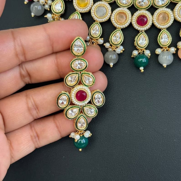 Multi Kundan Necklace Set