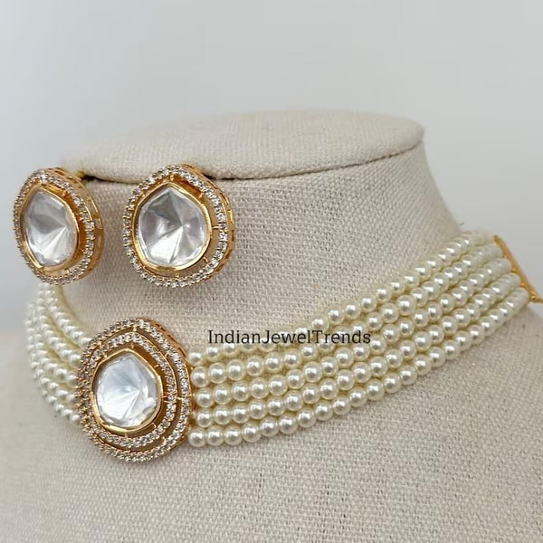 Pearl Polki Kundan necklace