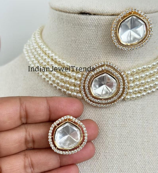 Pearl Polki Kundan necklace