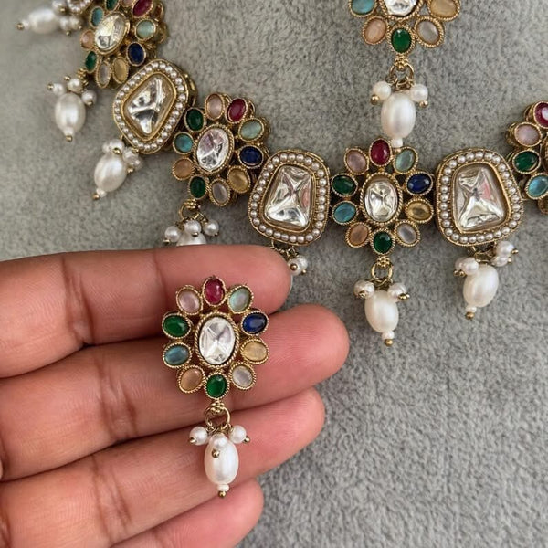 Multi Kundan Necklace Set