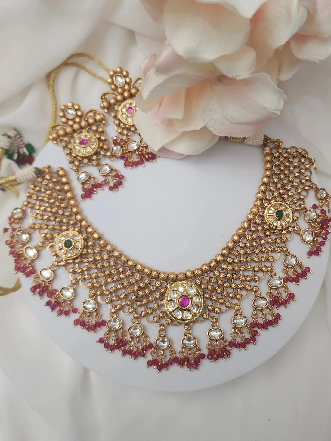 Gomathi statement fusion Necklace set