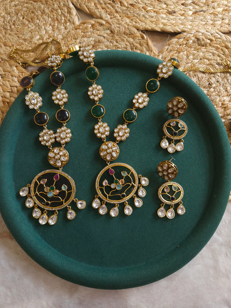 Aanshi polki kundan choker necklace set