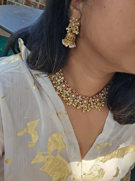 Bhani goldplated statement necklace set