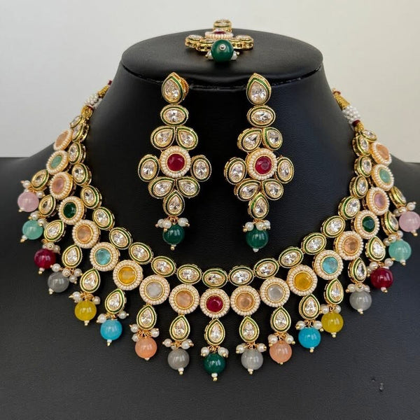 Multi Kundan Necklace Set