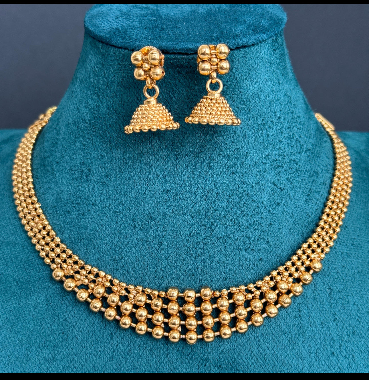 Antique Gold Necklace/South Indian Jewelry/Temple Jewelry