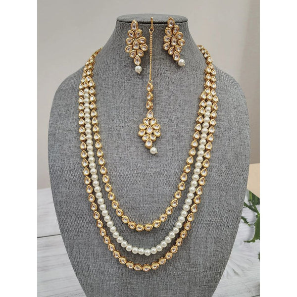 Antique Finish Kundan Necklace Set