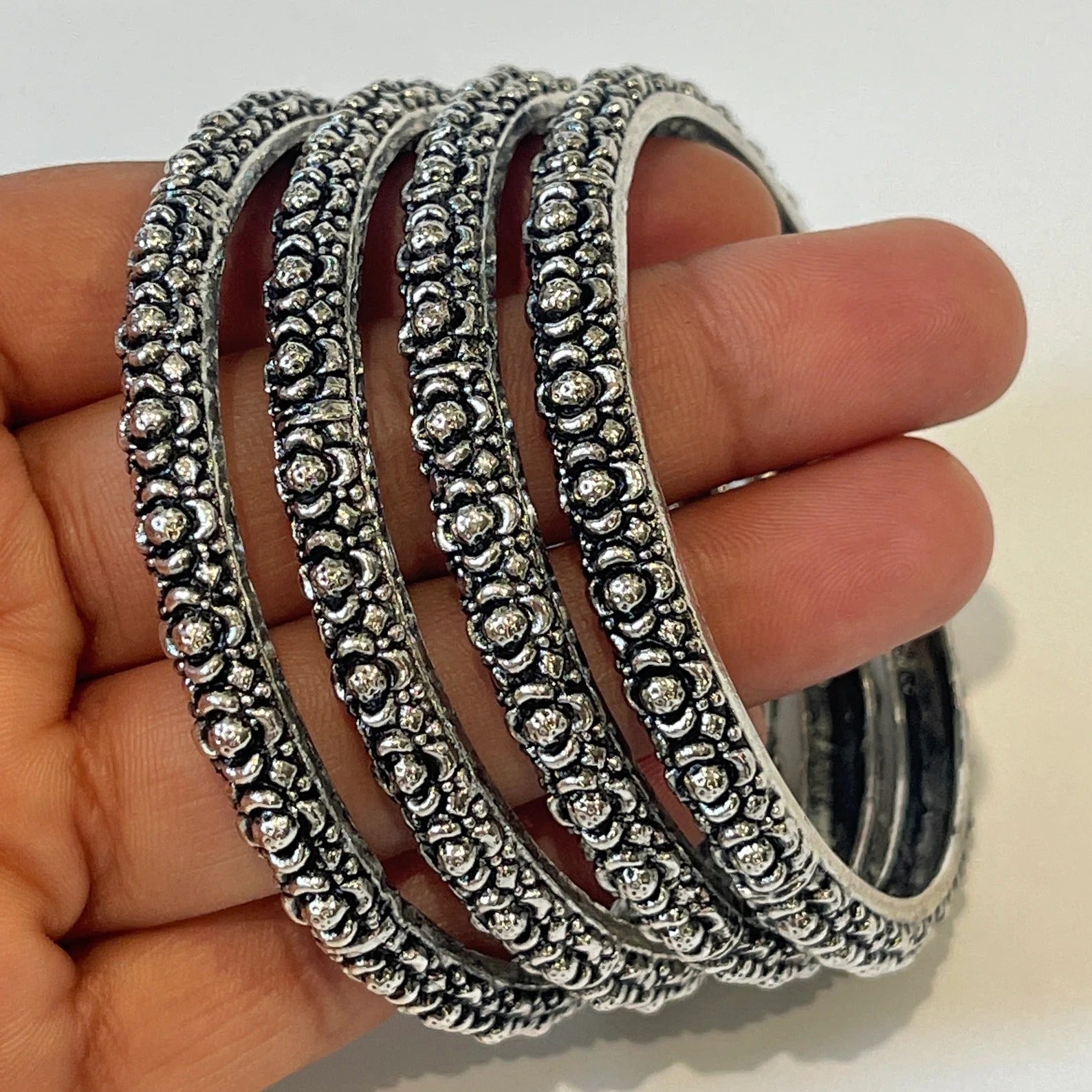 Oxidized German Silver Bangles