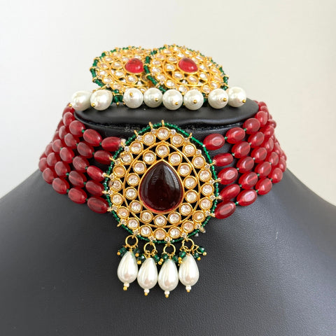 Ruby Green Premium Kundan Choker