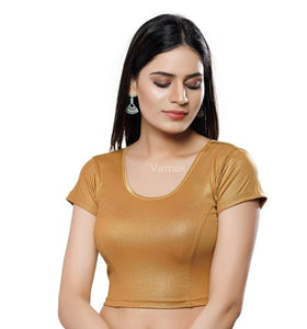 Copper Shimmer Stretchable Blouse