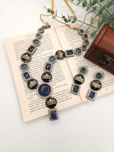 Blue Laya sabyasachi inspired contemporary necklace set