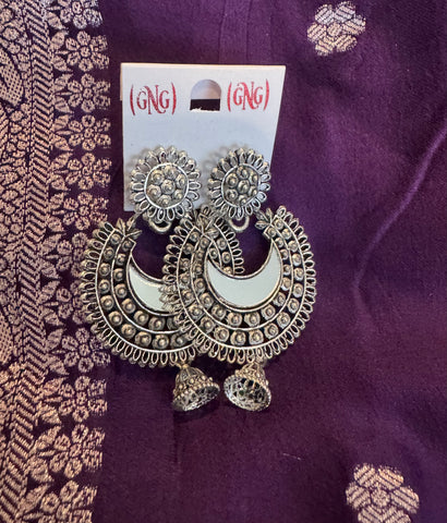 Afghani German Silver Jhumkas