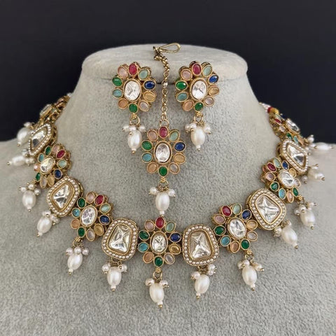 Multi Kundan Necklace Set