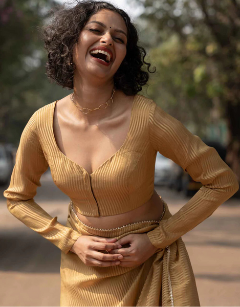 Beige Full Sleeve Blouse