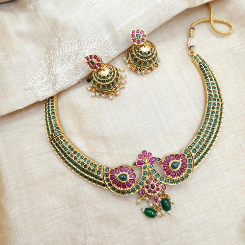 Tiru goldplated statement necklace set