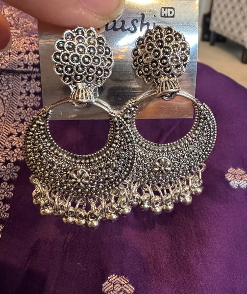 Afghani German Silver Jhumkas