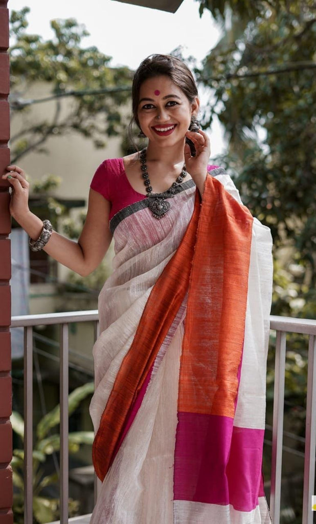 Buy Rosewater Pink Saree with Sequined Paisley Patterns Online in India  @Mohey - Saree for Women