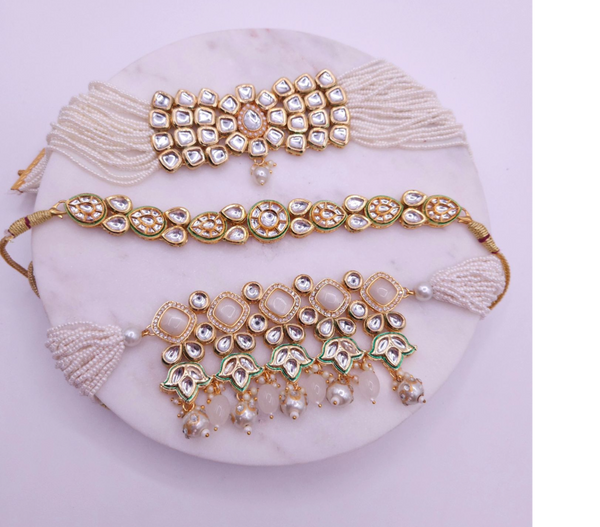 Meenakari Pearl Kundan Choker