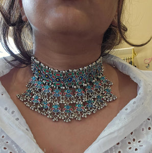 Metal Afghani Oxidized necklace