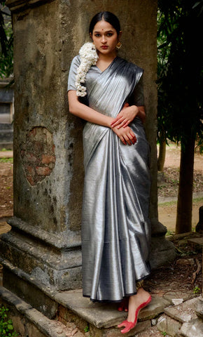 Silver Tissue Saree