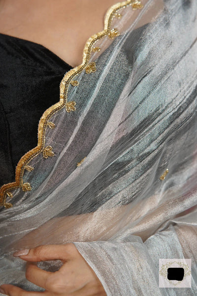 Silver Tissue Sequins Piyali Saree