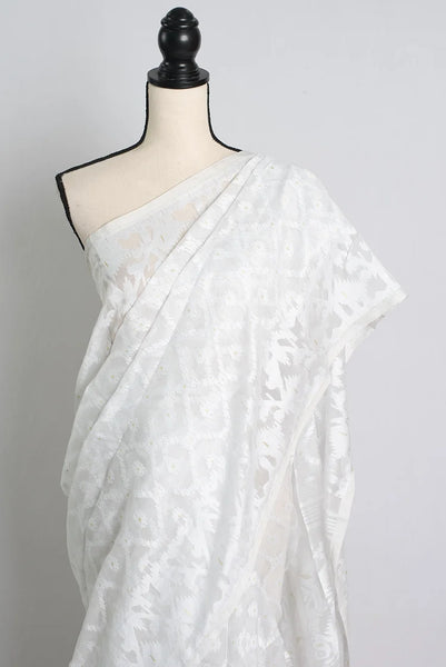 White Soft Jamdani Saree