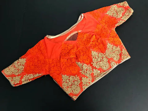 Readymade Orange French Lace Blouse