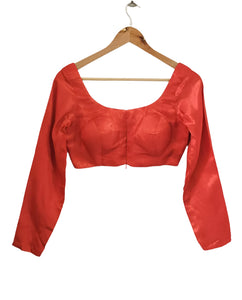 Red Full Sleeve Padded Blouse