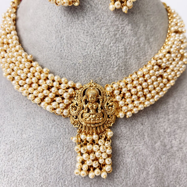 Gold Plated Pearl Necklace