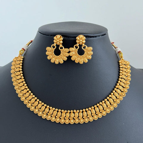 Antique Gold Necklace/South Indian Jewelry/Temple Jewelry