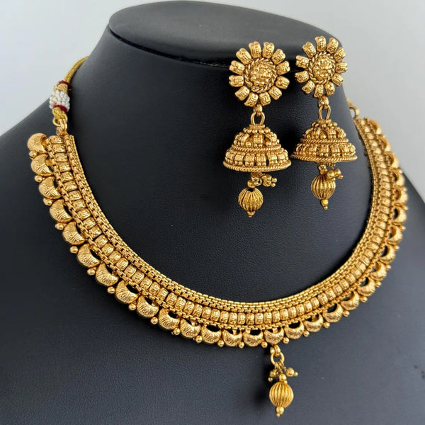 Antique Gold Necklace/South Indian Jewelry/Temple Jewelry