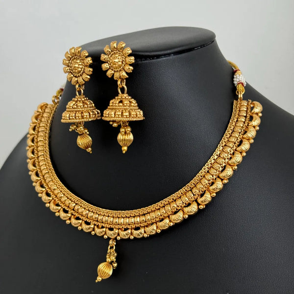 Antique Gold Necklace/South Indian Jewelry/Temple Jewelry