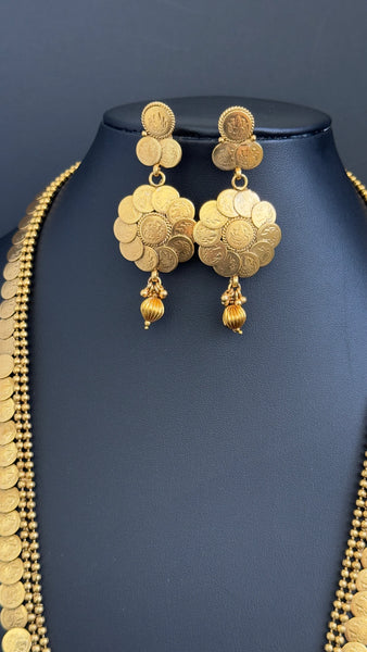 Antique Gold Long Haram Necklace