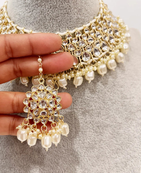 Punjabi Bridal Kundan Necklace Set