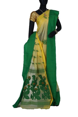 Tussar Color Stylish Cotton Handloom Saree