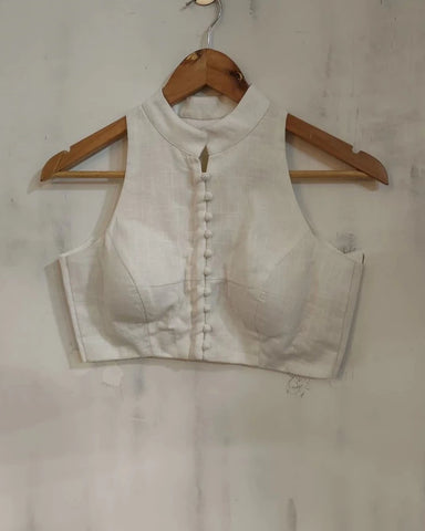 Readymade Simple White Cotton Blouse