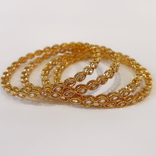 Gold Kundan Polki Punjabi Bangles