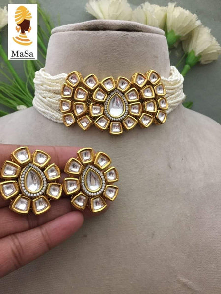 Meenakari Pearl Kundan Choker